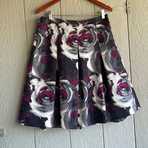 Express Floral Skirt in Black, Gray, and Pink